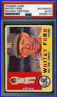 Whitey Ford PSA DNA Signed 1960 Topps Autograph