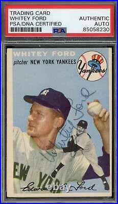 Whitey Ford PSA DNA Vintage Signed 1954 Topps Autograph