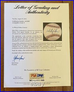 Whitey Ford Signed Autographed Baseball PSA / DNA 8 LOA NM to Mint Beautiful