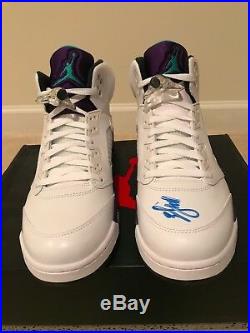Will Smith Autographed 2013 Air Jordan V 5 Grape Sneakers Shoes Sz 10.5 PSA/DNA