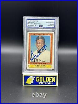 Willie Mays 1985 Topps Woolworth On Card Autograph PSA/DNA Authentic HOF Giants