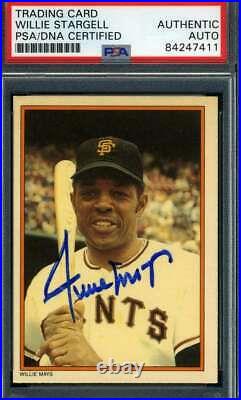 Willie Mays PSA DNA Coa Autograph 1985 Topps Circle K Hand Signed