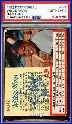 Willie Mays PSA DNA Signed Rare 1962 Post Cereal Autograph