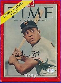 Willie Mays Signed 7/26/54 TIME Magazine Autograph Auto PSA/DNA AH44210