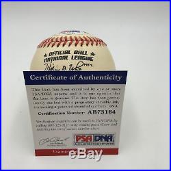 Willie Mays Signed Autographed Official National League Baseball PSA DNA COA