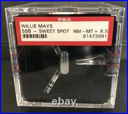 Willie Mays Signed Baseball Sweet Spot PSA 8.5 Authentication PSA DNA