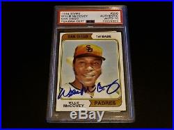 Willie McCovey 1974 Topps #250 Autographed HOF San Diego Padres PSA/DNA Auto 10