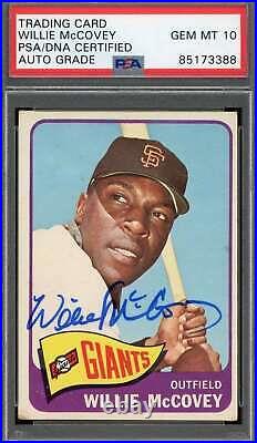 Willie McCovey Gem Mint 10 PSA DNA Signed 1965 Topps Autograph