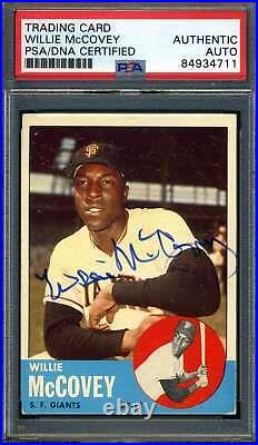 Willie McCovey PSA DNA Coa Signed 1963 Topps Autograph