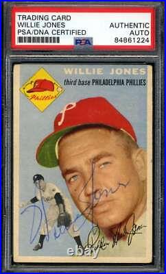 Willie Puddin Head Jones PSA DNA Signed 1954 Topps Autograph
