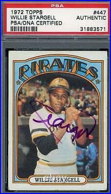 Willie Stargell PSA DNA Coa Vintage Signed 1972 Topps Autograph
