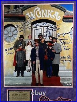Willy Wonka Movie Cast Signed 20x24 Photo Poster Gene Wilder PSA/DNA Autographed
