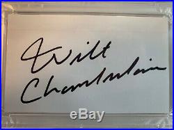 Wilt Chamberlain Signed Index Card Autographed PSA/DNA Auto Mint