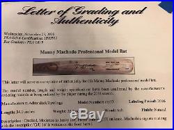 Wow! Manny Machado GAME USED & AUTOGRAPHED 2016 RAWLINGS BAT PSA/DNA 9