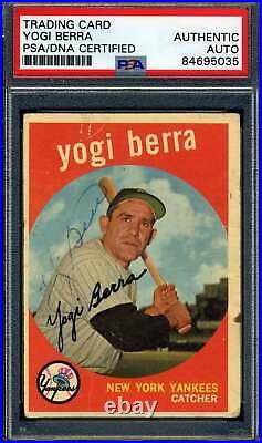 Yogi Berra PSA DNA Vintage Signed 1959 Topps Autograph