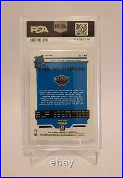 Zion Williamson Rated Rookie Auto Red 158 Rc 2019-20 Optic Choice Psa 8 Dna 10